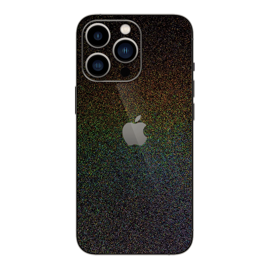 iPhone 14 PRO GALAXY Black Milky Way Rainbow Sparkling Metallic Gloss Finish Skin Wrap Sticker Decal Cover Protector by EasySkinz | EasySkinz.com