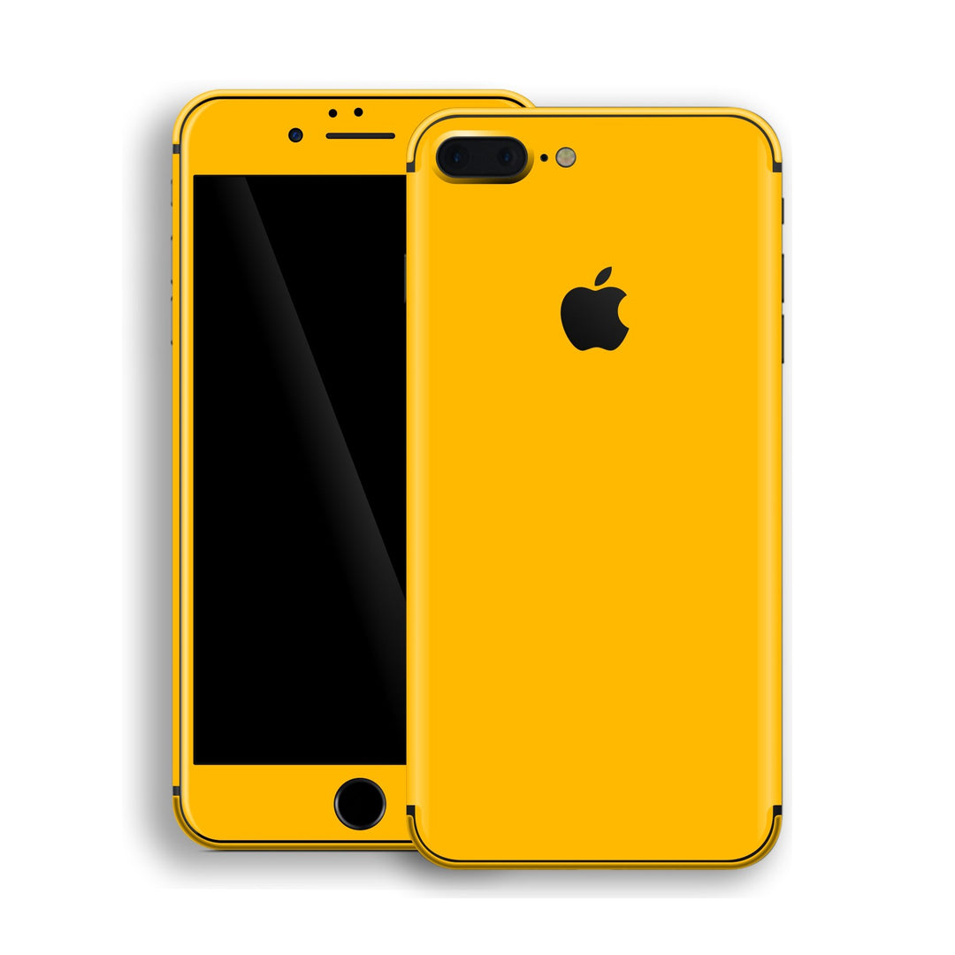 iPhone 8 Plus Golden Yellow Glossy Gloss Finish Skin, Decal, Wrap, Protector, Cover by EasySkinz | EasySkinz.com