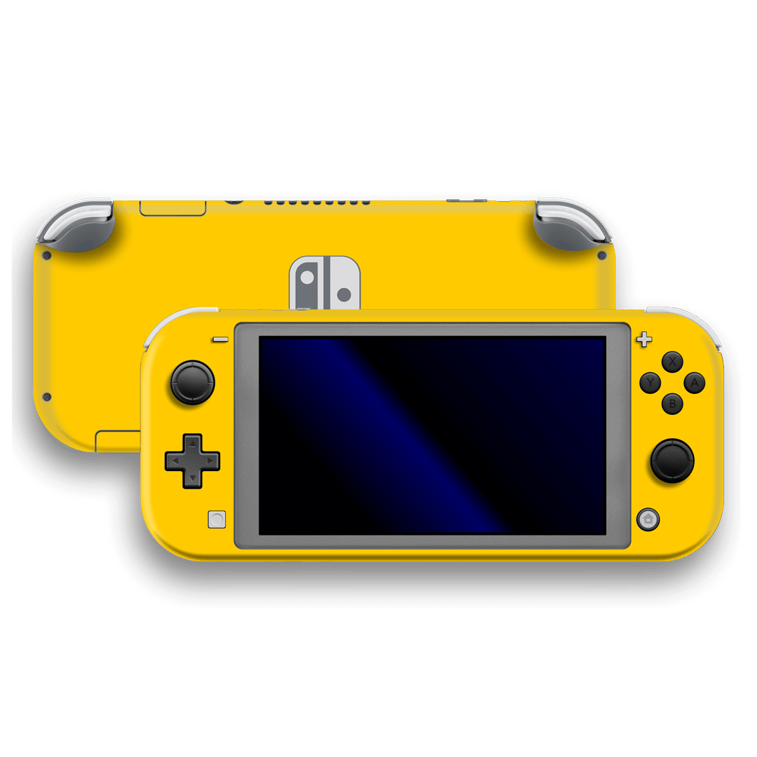 Nintendo Switch LITE Glossy Golden Yellow Skin Wrap Sticker Decal Cover Protector by EasySkinz