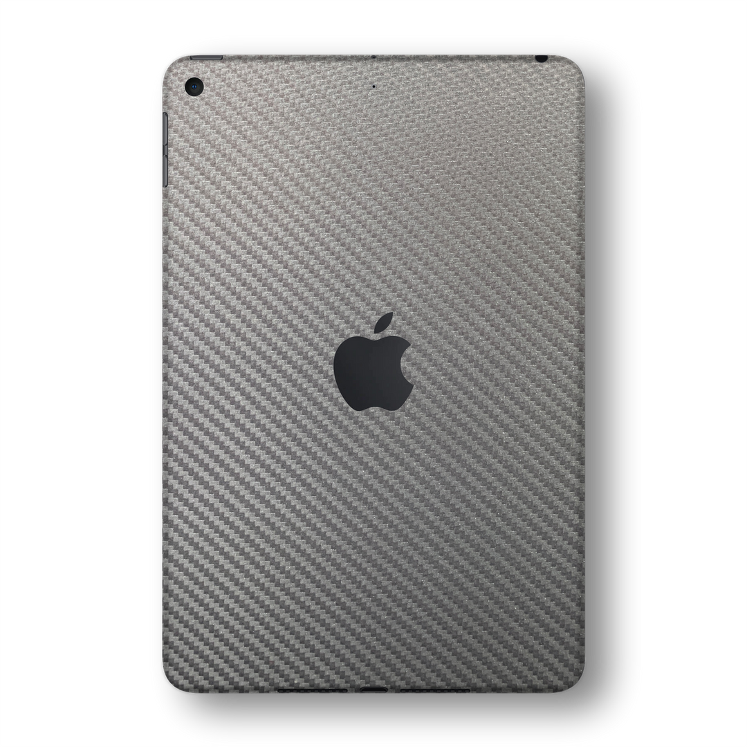 iPad MINI 5 (5th Generation 2019) Grey 3D Textured CARBON Fibre Fiber Skin Wrap Sticker Decal Cover Protector by EasySkinz