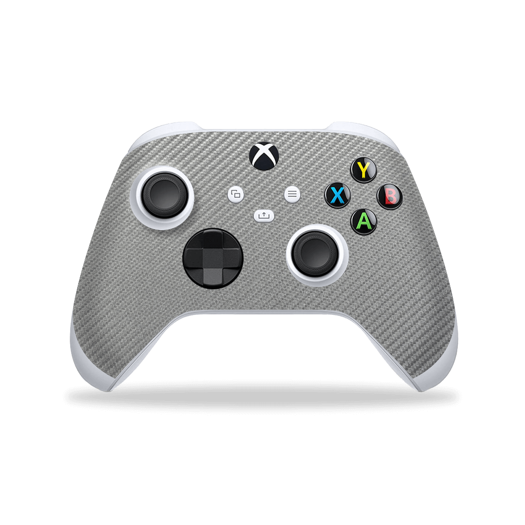 XBOX Series S CONTROLLER Skin - Metallic Grey 3D Textured CARBON Fibre Fiber Skin, Wrap, Decal, Protector, Cover by EasySkinz | EasySkinz.com