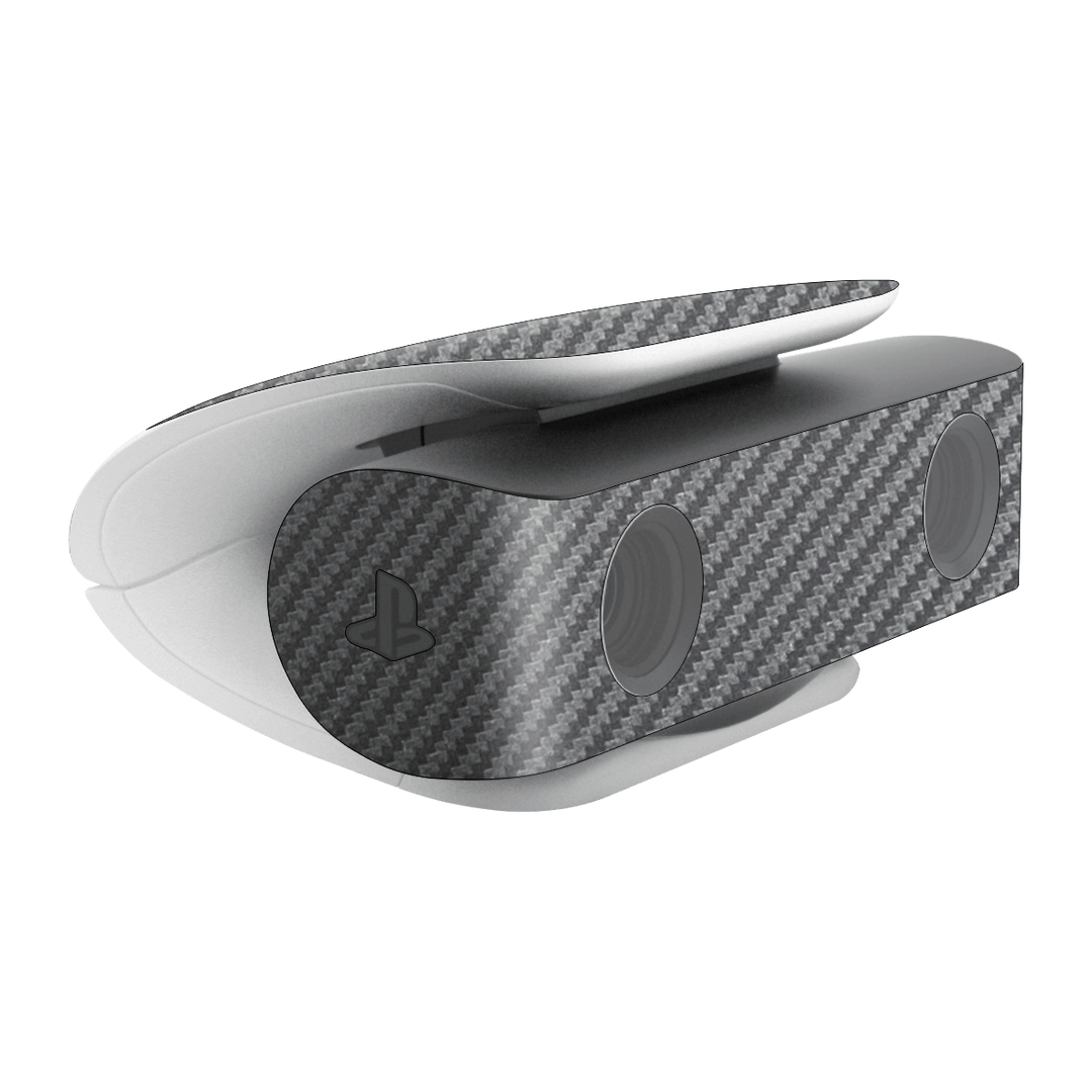 PS5 Playstation 5 HD Camera Skin - Grey Metallic 3D Textured Carbon Fibre Fiber Skin Wrap Decal Cover Protector by EasySkinz | EasySkinz.com