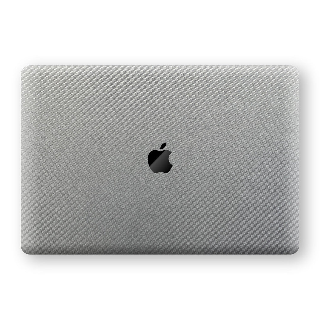 MacBook Air 13" (2018-2019) 3D Textured Metallic Grey Carbon Fibre Fiber Skin, Decal, Wrap, Protector, Cover by EasySkinz | EasySkinz.com