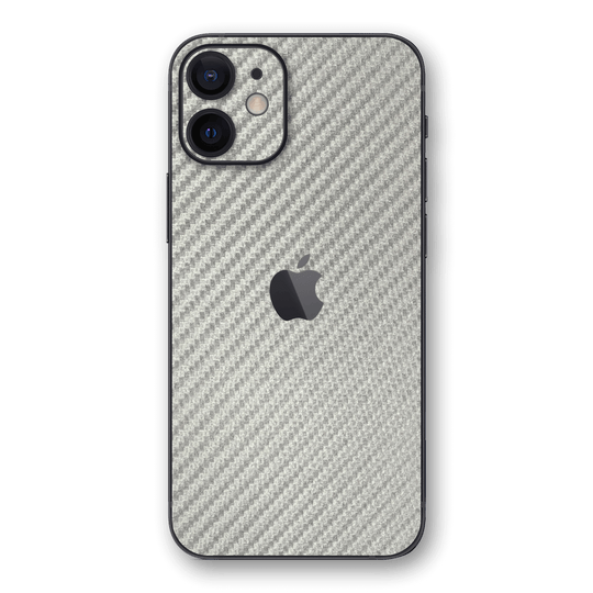 iPhone 12 mini Metallic Grey 3D Textured CARBON Fibre Fiber Skin, Wrap, Decal, Protector, Cover by EasySkinz | EasySkinz.com