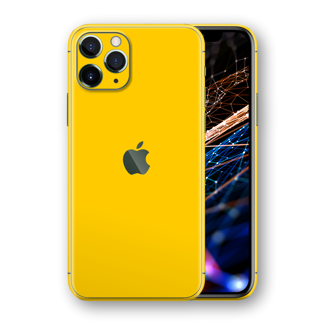 iPhone 11 Pro MAX Glossy Golden Yellow Skin, Wrap, Decal, Protector, Cover by EasySkinz | EasySkinz.com  Edit alt text