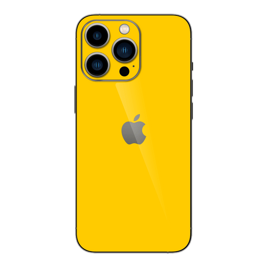 iPhone 13 PRO GLOSSY Golden Yellow Skin - Premium Protective Skin Wrap Sticker Decal Cover by QSKINZ | Qskinz.com