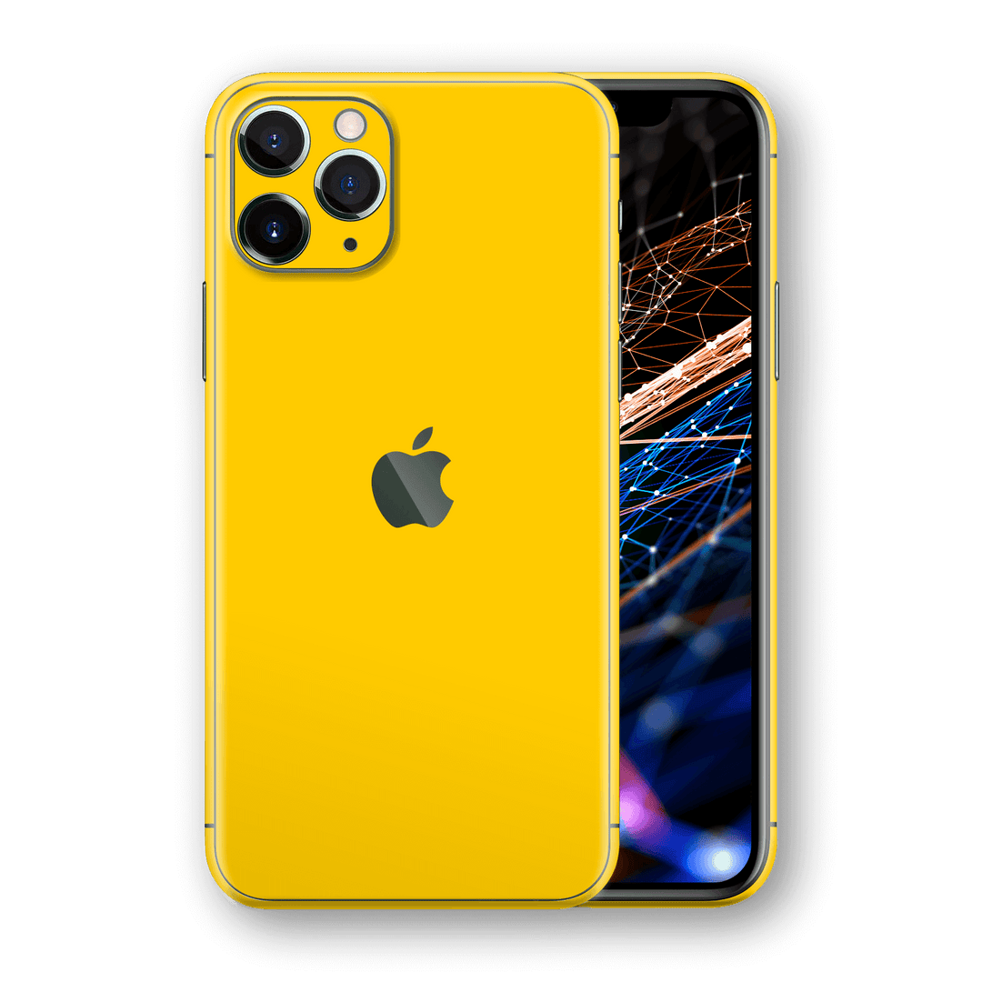 iPhone 11 PRO Glossy Golden Yellow Skin, Wrap, Decal, Protector, Cover by EasySkinz | EasySkinz.com  Edit alt text