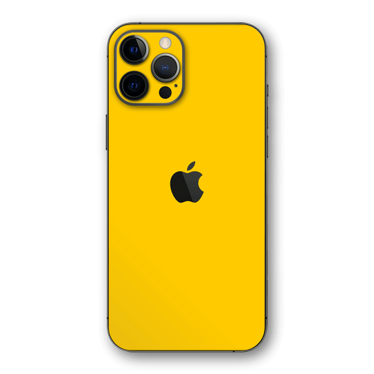 iPhone 12 PRO GLOSSY Golden Yellow Skin - Premium Protective Skin Wrap Sticker Decal Cover by QSKINZ | Qskinz.com