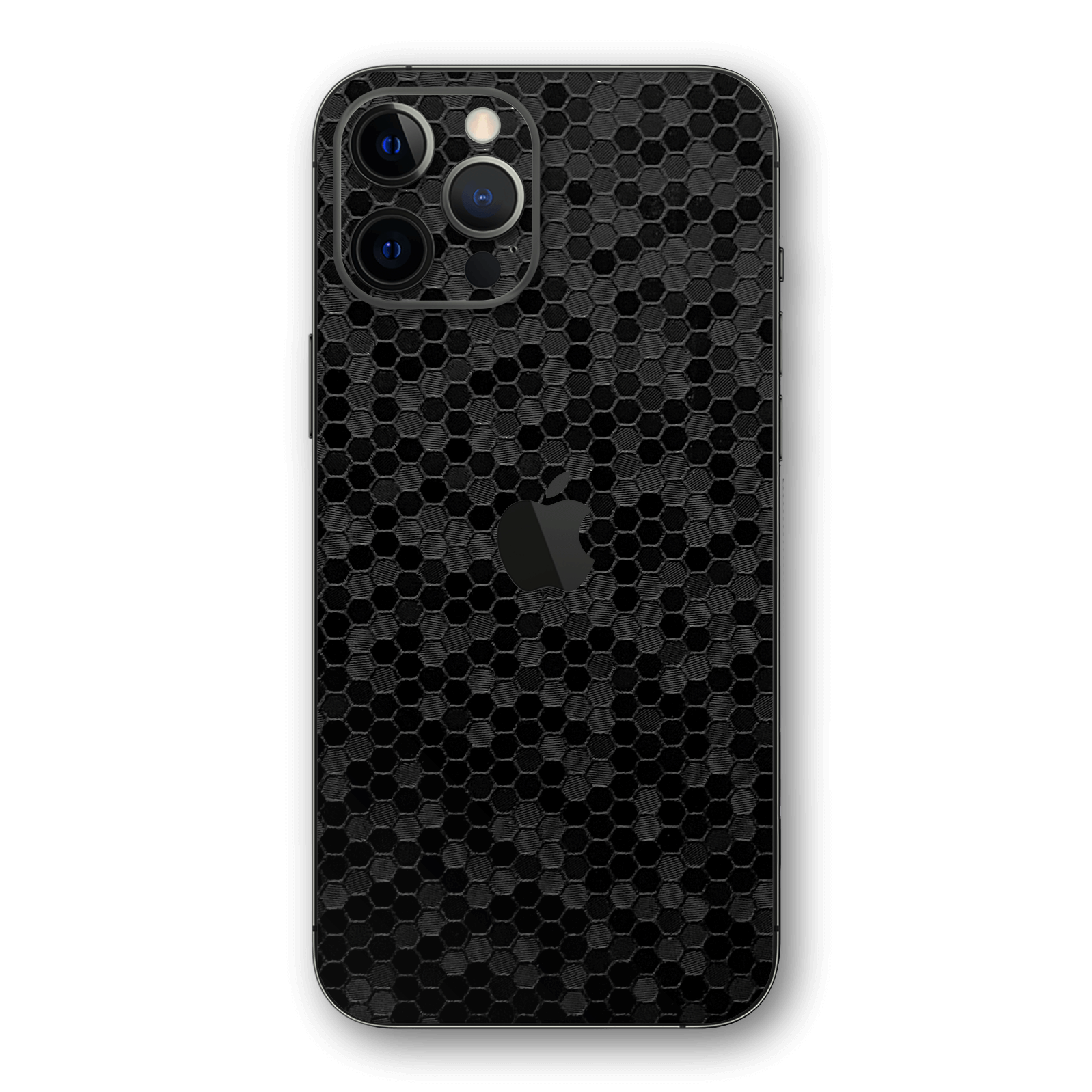 iPhone 12 Pro MAX LUXURIA BLACK HONEYCOMB 3D TEXTURED Skin - Premium Protective Skin Wrap Sticker Decal Cover by QSKINZ | Qskinz.com