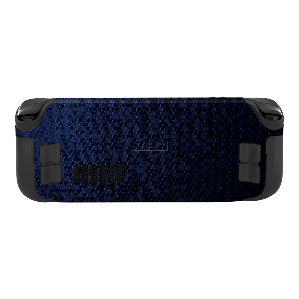 Steam Deck Luxuria Navy Blue Honeycomb 3D Textured Skin Wrap Decal Cover Protector by EasySkinz | EasySkinz.com