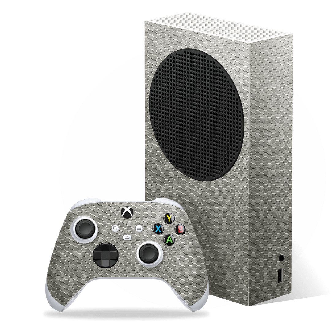 XBOX Series S (2020) SILVER Honeycomb 3D Textured Skin Wrap Sticker Decal Cover Protector by EasySkinz