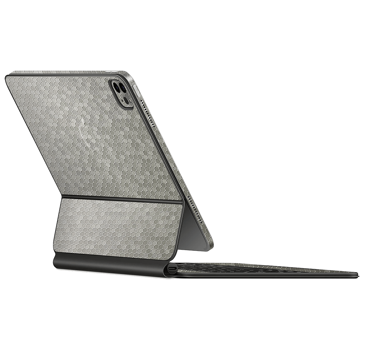 Magic Keyboard for iPad Pro 11" M1 (3rd Gen, 2021) Luxuria Silver Honeycomb 3D Textured Skin Wrap Sticker Decal Cover Protector by EasySkinz | EasySkinz.com