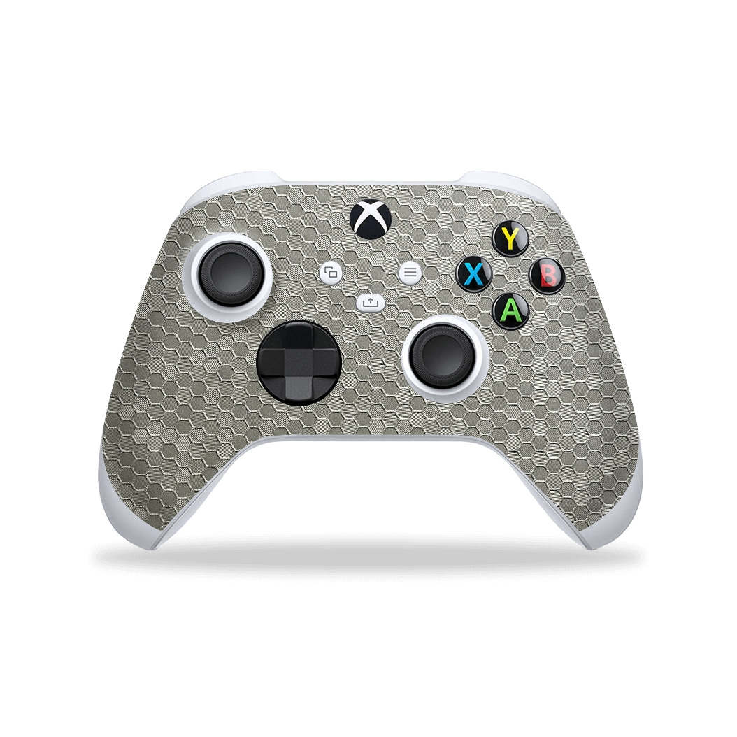 XBOX Series S CONTROLLER Skin - Luxuria Silver Honeycomb 3D Textured Skin Wrap Sticker Decal Cover Protector by EasySkinz