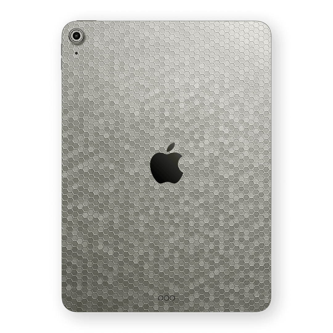 iPad AIR 4 (2020) Luxuria Silver Honeycomb 3D Textured Skin Wrap Sticker Decal Cover Protector by EasySkinz