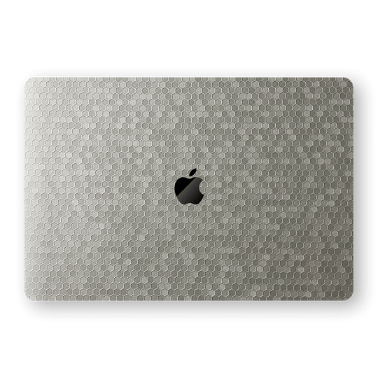 MacBook Pro 13" (No Touch Bar) SILVER Honeycomb 3D Textured Skin Wrap Sticker Decal Cover Protector by EasySkinz