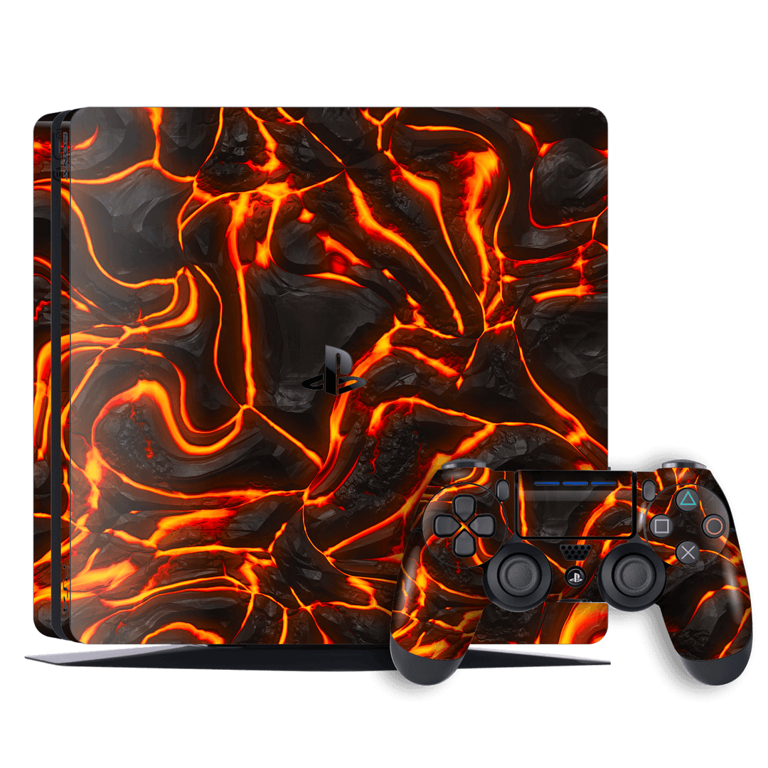 Playstation SLIM Signature LAVA Skin - Main Image