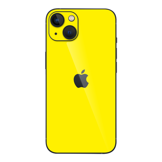 iPhone 13 MINI GLOSSY Lemon Yellow Skin - Premium Protective Skin Wrap Sticker Decal Cover by QSKINZ | Qskinz.com