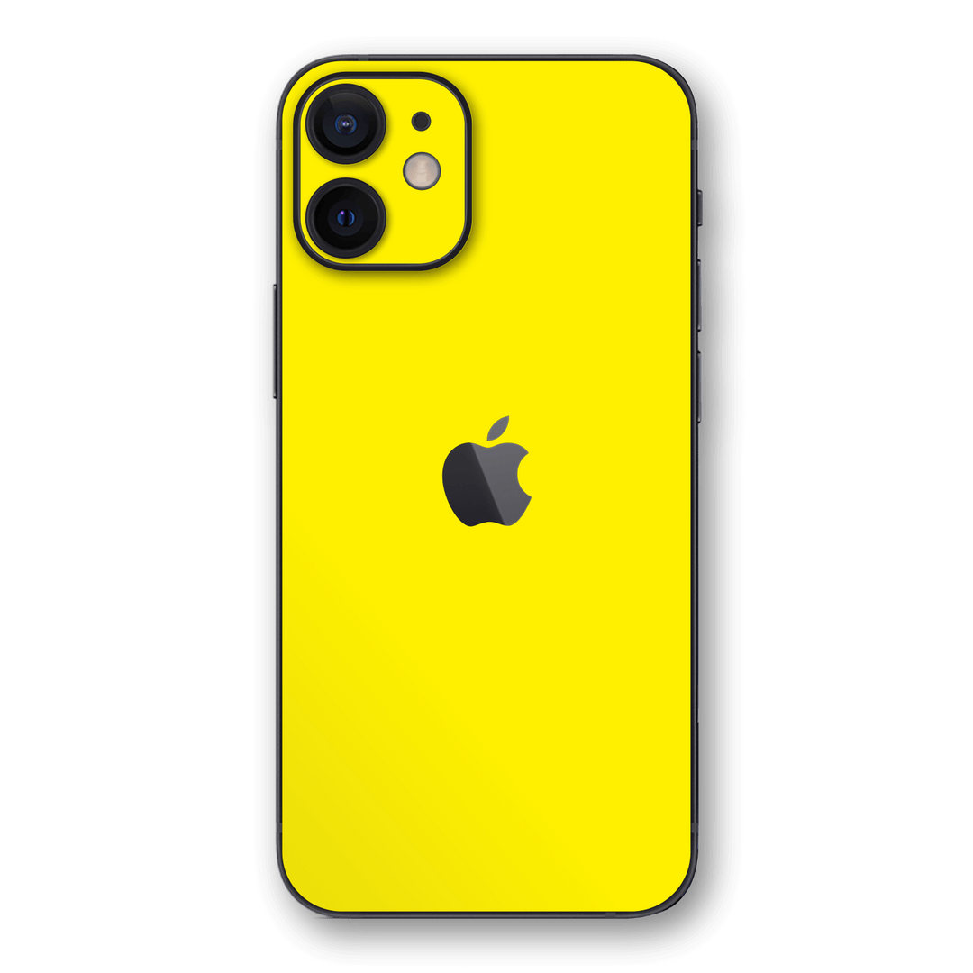 iPhone 12 mini Glossy Lemon Yellow Skin, Wrap, Decal, Protector, Cover by EasySkinz | EasySkinz.com