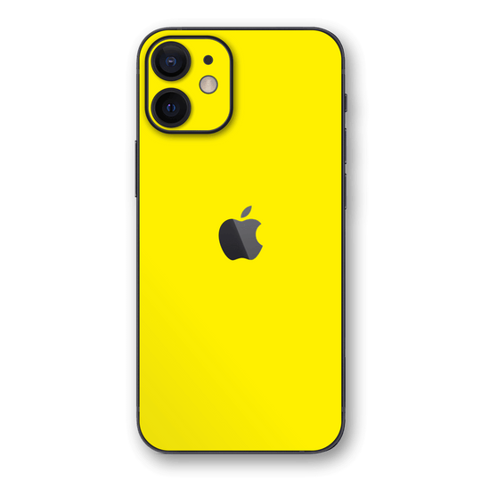 iPhone 12 mini Glossy Lemon Yellow Skin, Wrap, Decal, Protector, Cover by EasySkinz | EasySkinz.com