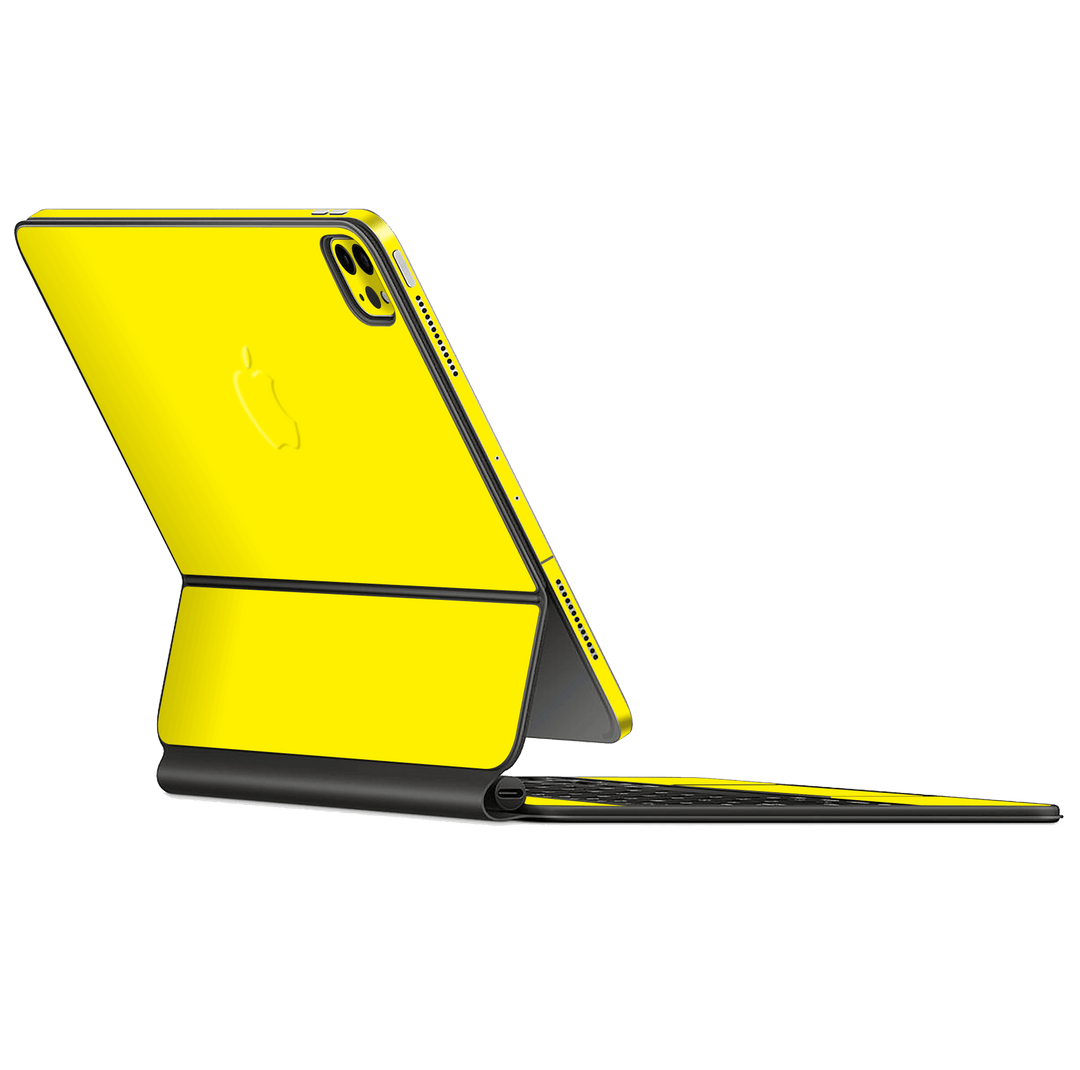 Apple Magic Keyboard for iPad Pro 12.9" (Gen 3-4) Glossy Lemon Yellow Skin Wrap Sticker Decal Cover Protector by EasySkinz