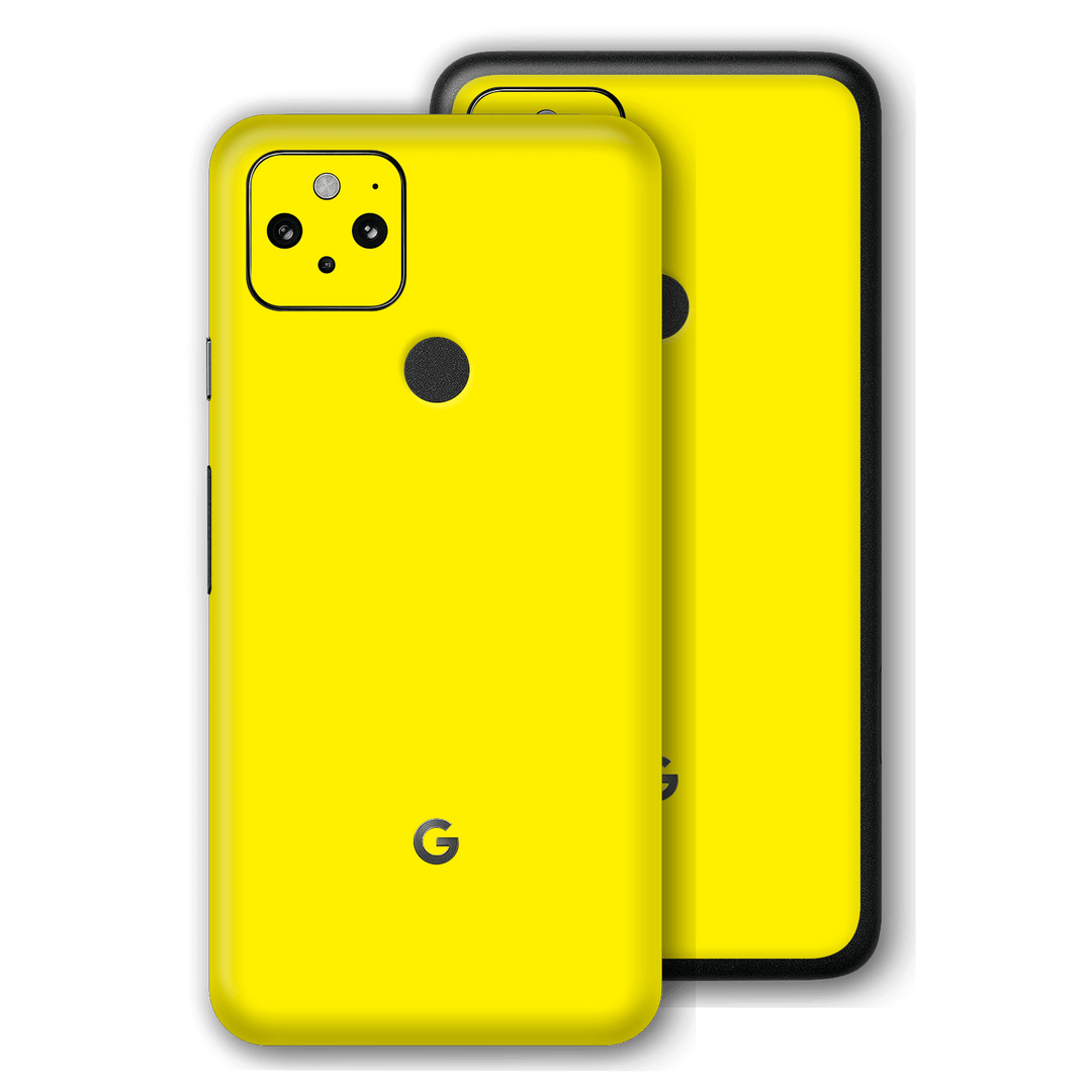 Pixel 5 Glossy Lemon Yellow Skin, Wrap, Decal, Protector, Cover by EasySkinz | EasySkinz.com