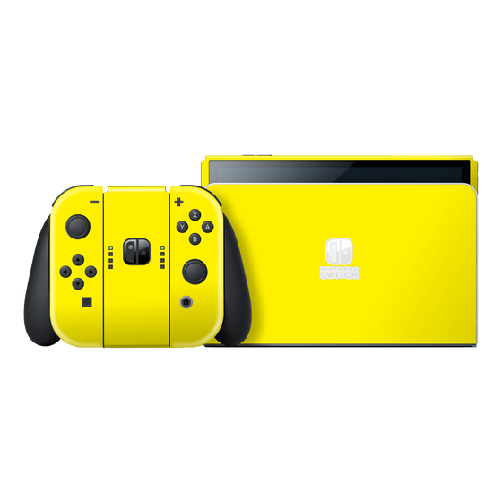 Nintendo Switch OLED GLOSSY Lemon Yellow Skin