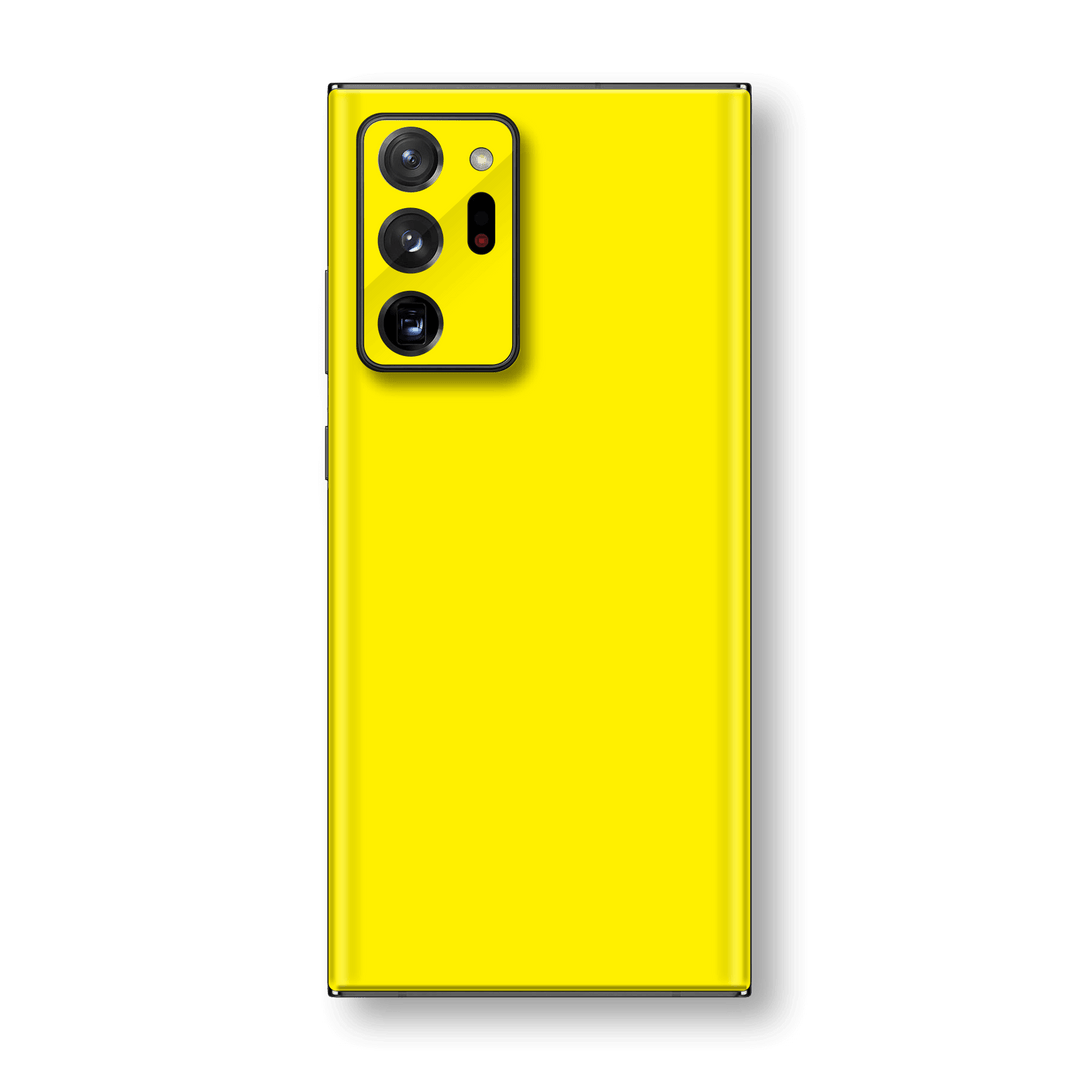 Samsung Galaxy NOTE 20 ULTRA Lemon Yellow Glossy Gloss Finish Skin Wrap Sticker Decal Cover Protector by EasySkinz