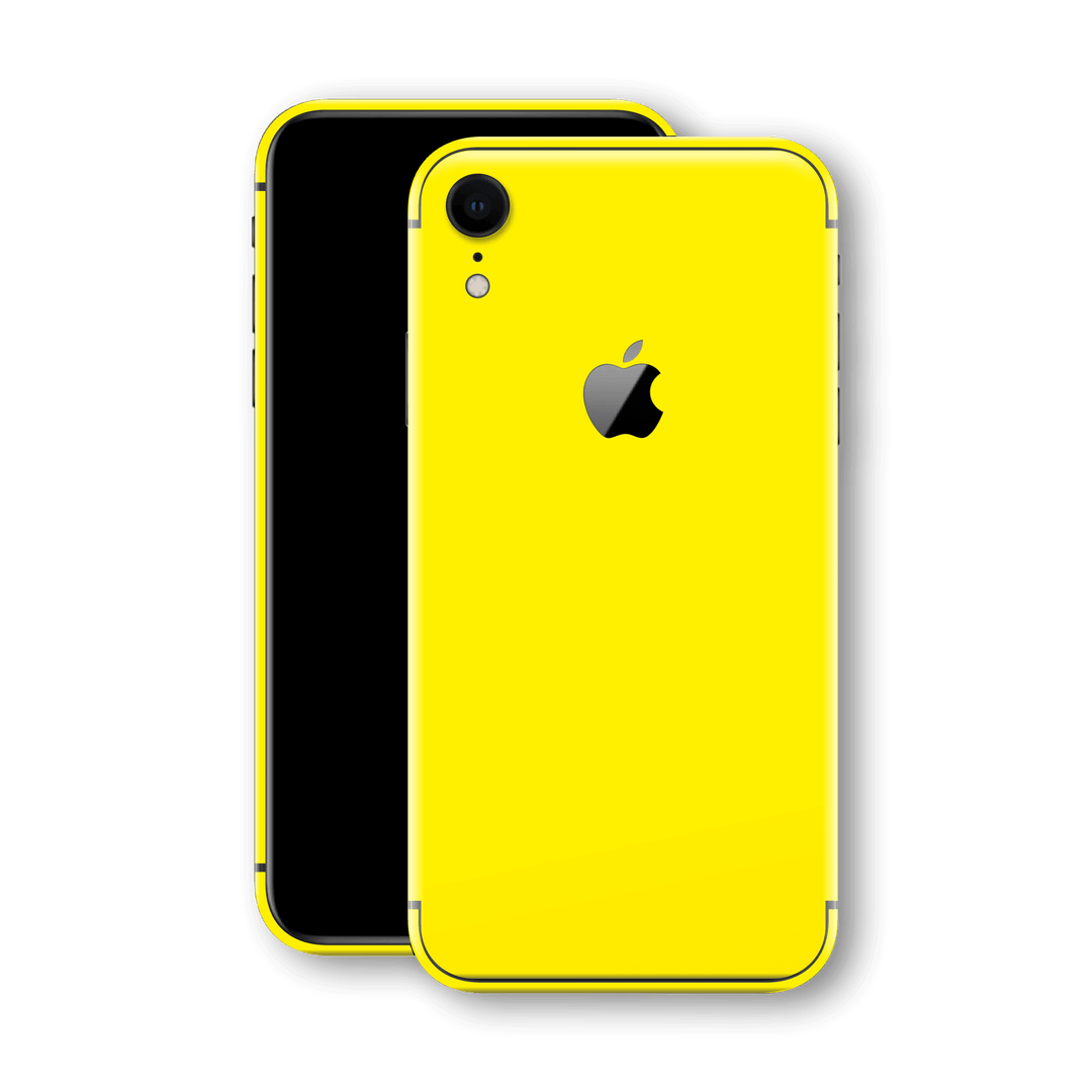 iPhone XR Glossy Lemon Yellow Skin, Wrap, Decal, Protector, Cover by EasySkinz | EasySkinz.com