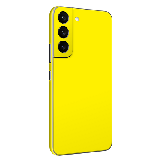 Samsung Galaxy S22 Gloss Glossy Lemon Yellow Skin Wrap Sticker Decal Cover Protector by EasySkinz | EasySkinz.com