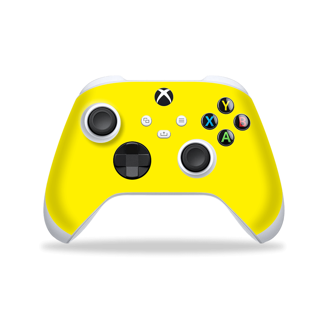 XBOX Series S CONTROLLER Skin - Gloss Glossy Lemon Yellow Skin Wrap Decal Protector Cover by EasySkinz | EasySkinz.com