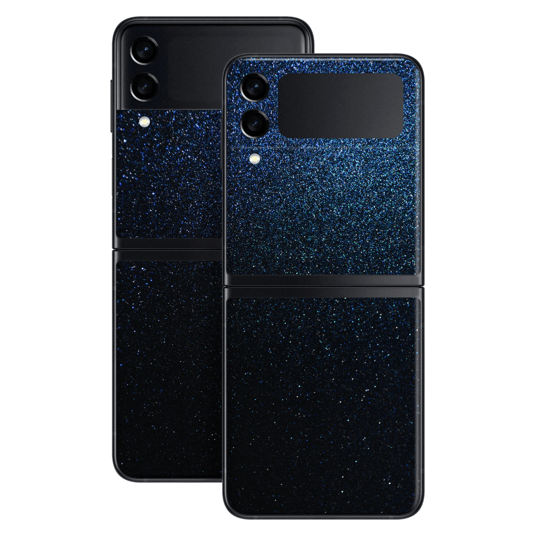 Samsung Galaxy Z Flip 3 Midnight Blue Metallic Gloss Finish Skin Wrap Sticker Decal Cover Protector by EasySkinz | EasySkinz.com