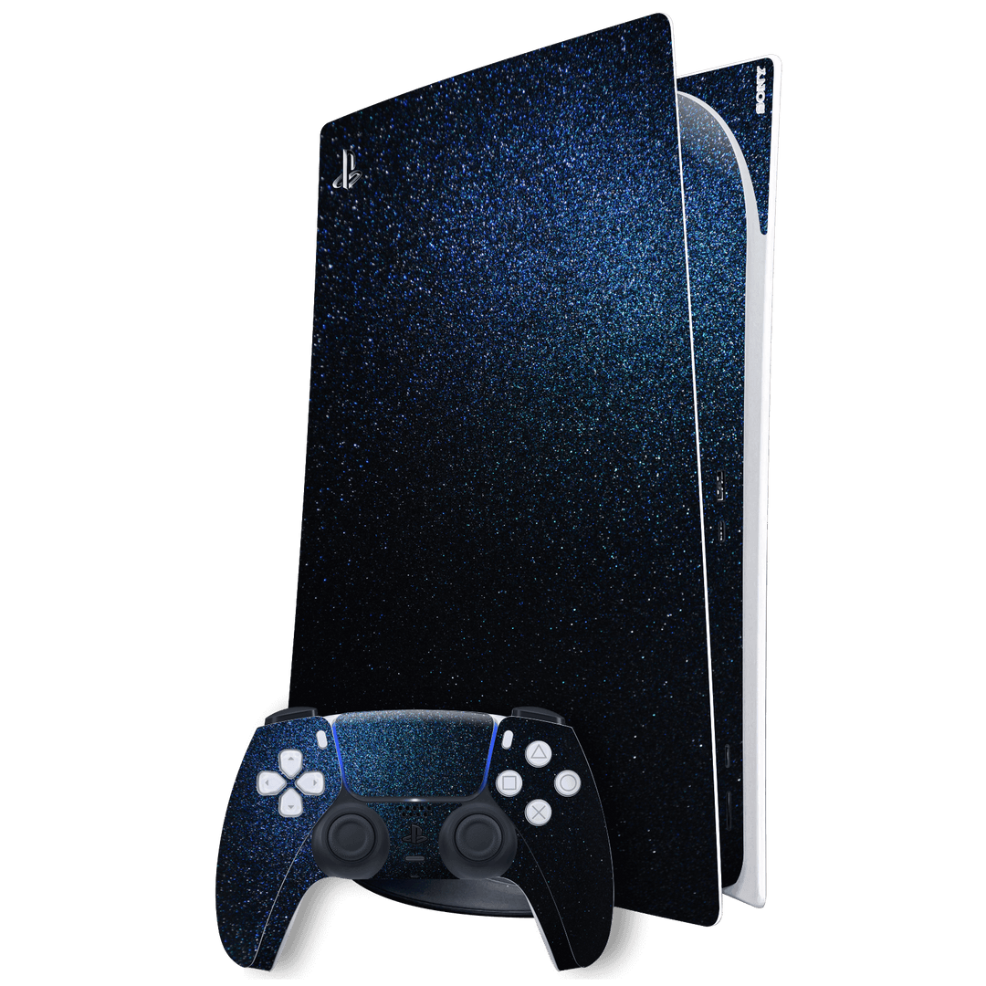 Playstation 5 (PS5) DIGITAL EDITION Midnight Blue Metallic Gloss Finish Skin Wrap Sticker Decal Cover Protector by EasySkinz | EasySkinz.com