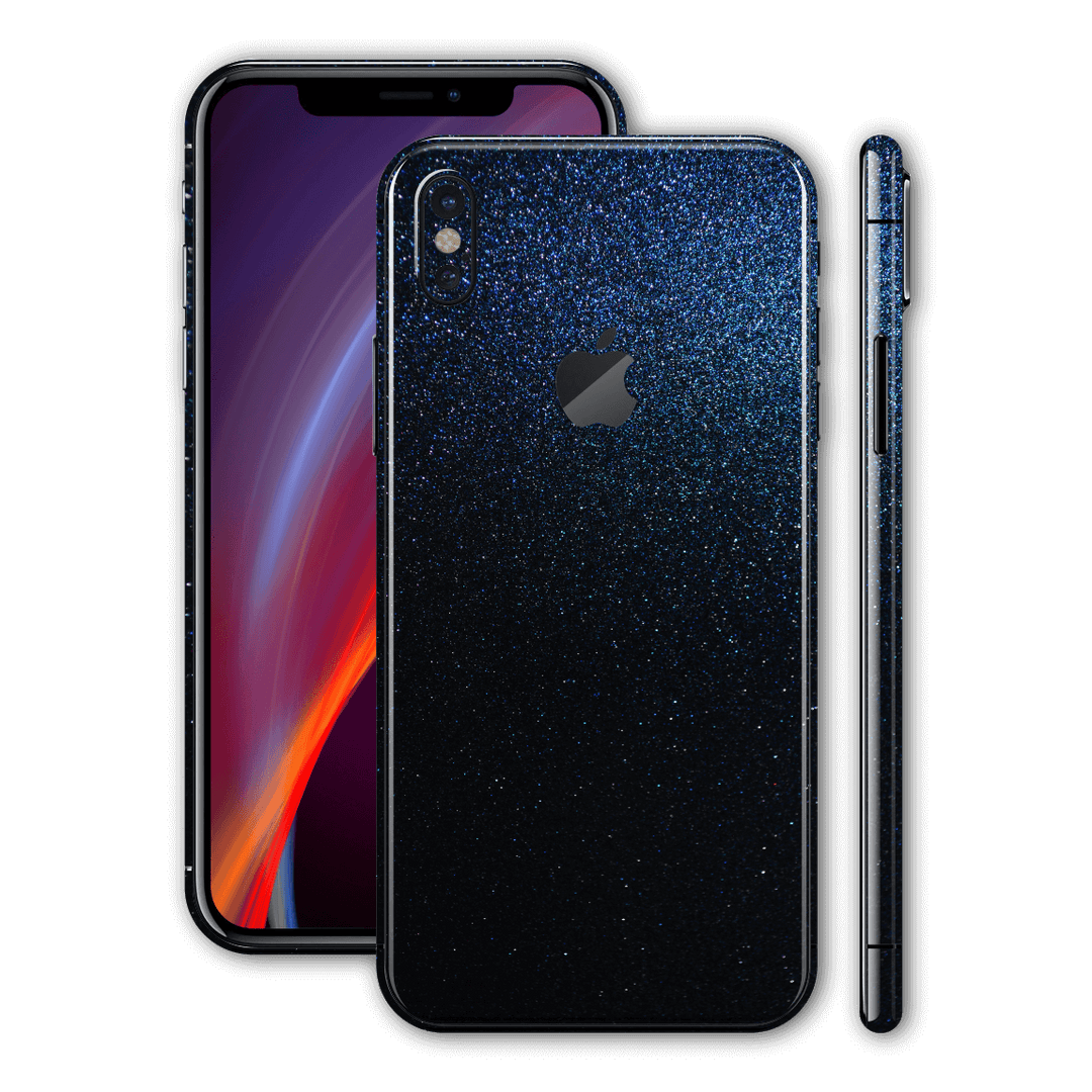 iPhone X Midnight Blue Metallic Skin, Wrap, Decal, Protector, Cover by EasySkinz | EasySkinz.com