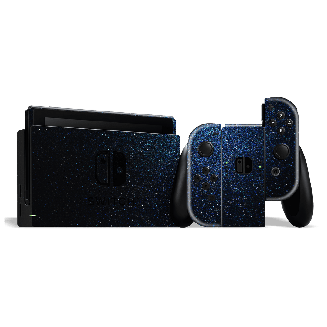 Nintendo SWITCH GLOSSY MIDNIGHT BLUE Metallic Skin Wrap Sticker Decal Cover Protector by EasySkinz