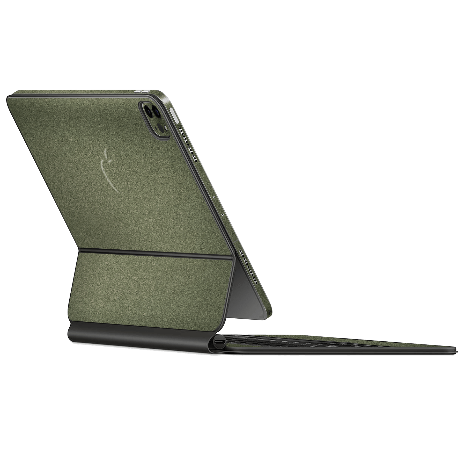Apple Magic Keyboard for iPad Pro 12.9" (Gen 3-4) Military Green Matt Matte Metallic Skin Wrap Sticker Decal Cover Protector by EasySkinz