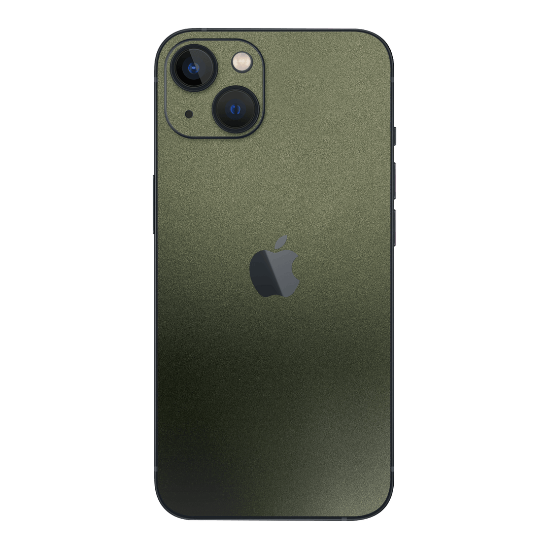 iPhone 13 Military Green Metallic Skin - Premium Protective Skin Wrap Sticker Decal Cover by QSKINZ | Qskinz.com