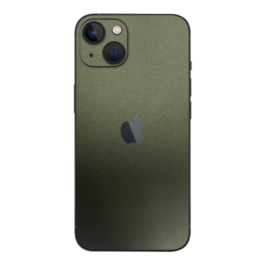 iPhone 13 Military Green Metallic Skin - Premium Protective Skin Wrap Sticker Decal Cover by QSKINZ | Qskinz.com