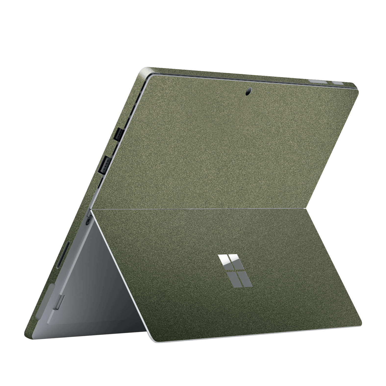 Microsoft Surface Pro 6 Gloss Glossy Military Green Metallic Skin Wrap Sticker Decal Cover Protector by EasySkinz