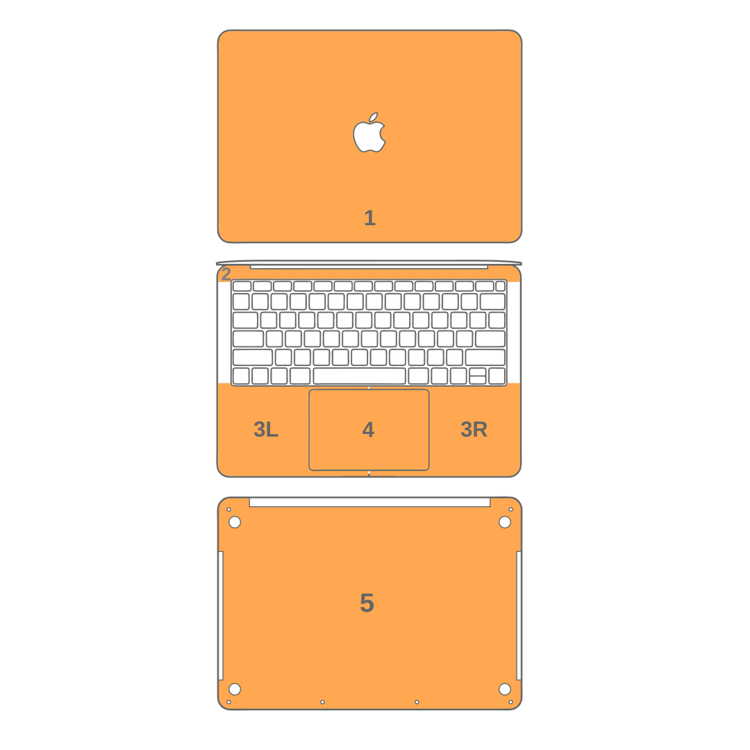 MacBook Pro 13" (2020/2022) LUXURIA Sunrise Orange Matt Textured Skin