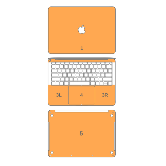 MacBook Pro 13" (No Touch Bar, 2016-2018) YELLOW MATT Metallic Skin