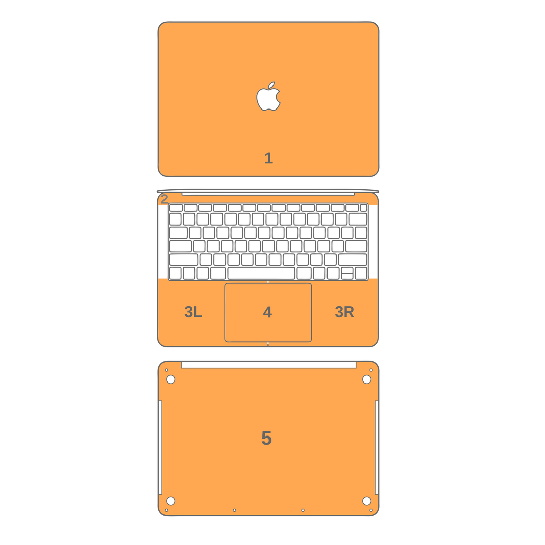 MacBook Pro 13" (No Touch Bar, 2016-2018) GLOSSY Orange Skin