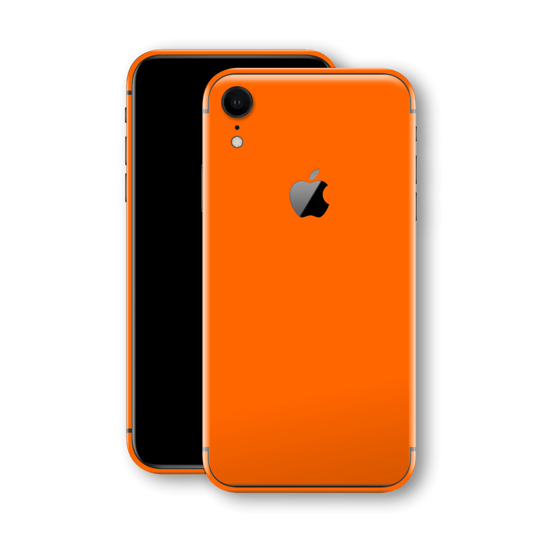 iPhone XR Glossy ORANGE Skin, Wrap, Decal, Protector, Cover by EasySkinz | EasySkinz.com