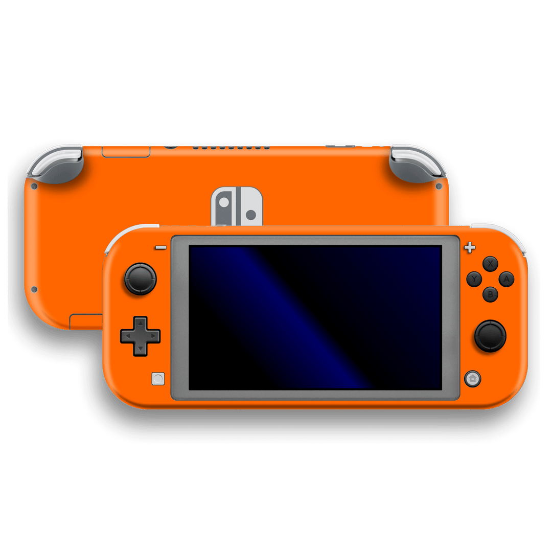 Nintendo Switch LITE Glossy ORANGE Skin Wrap Sticker Decal Cover Protector by EasySkinz