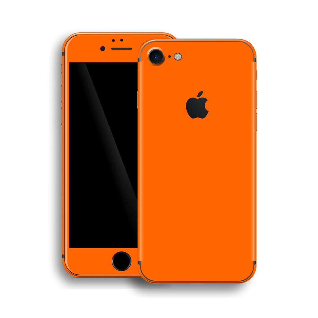 iPhone 8 Glossy ORANGE Skin, Wrap, Decal, Protector, Cover by EasySkinz | EasySkinz.com