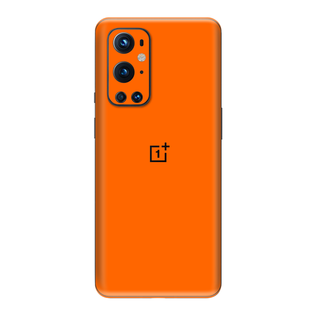 OnePlus 9 Pro Gloss Glossy Orange Skin Wrap Sticker Decal Cover Protector by EasySkinz