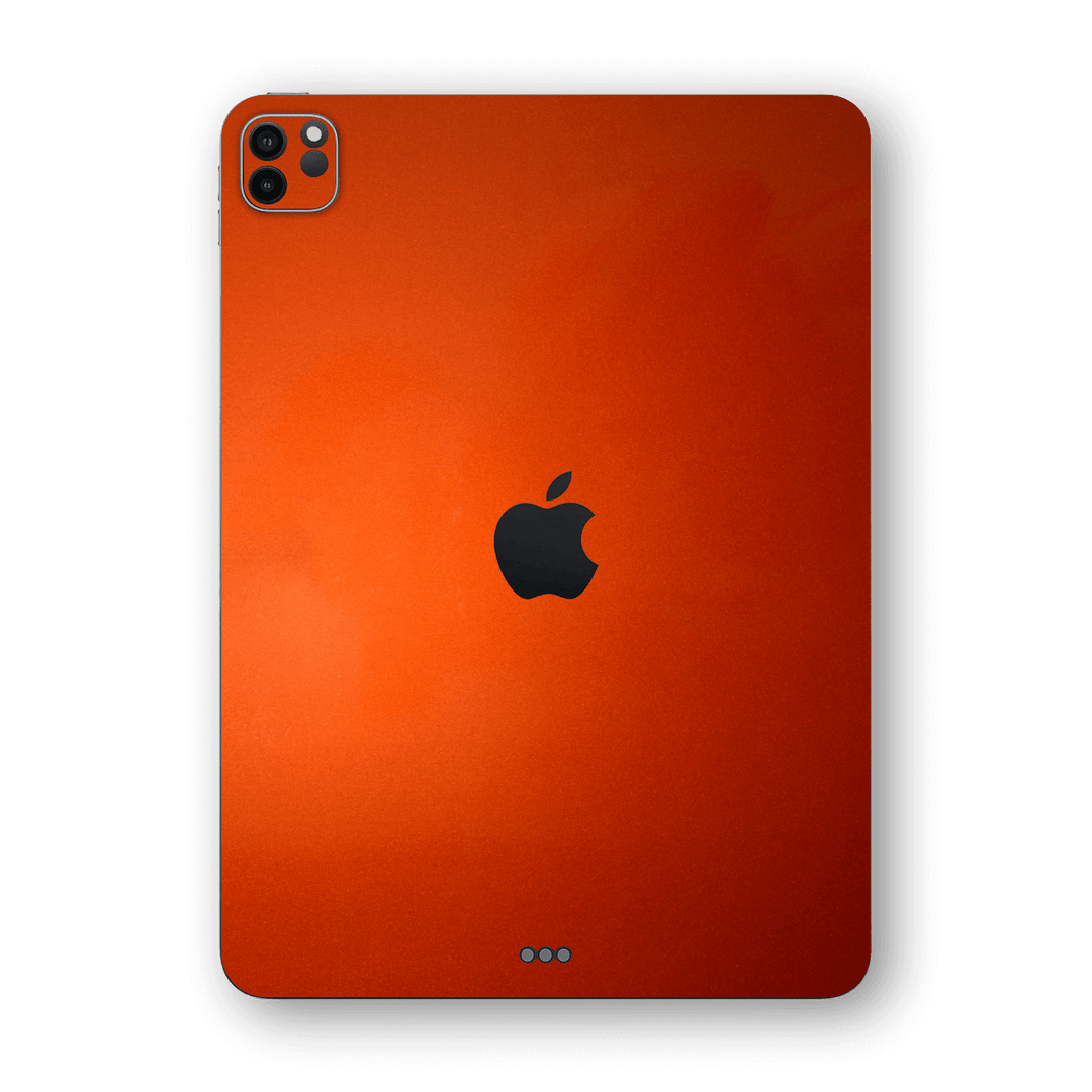 iPad PRO 12.9-inch 2020 Glossy 3M Fiery Orange Metallic Skin Wrap Sticker Decal Cover Protector by EasySkinz