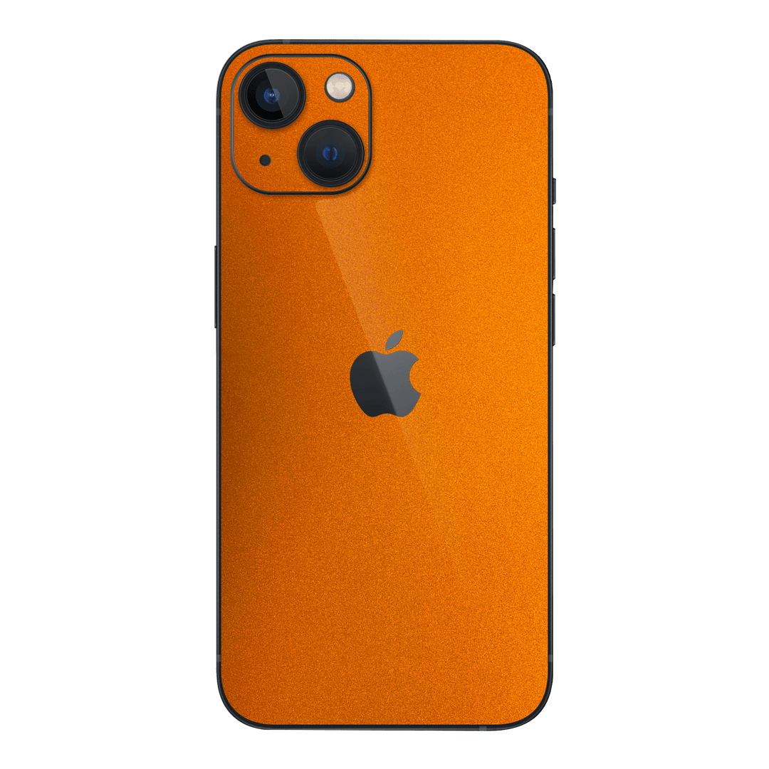 iPhone 13 MINI GLOSSY FIERY ORANGE TUNING Metallic Skin - Premium Protective Skin Wrap Sticker Decal Cover by QSKINZ | Qskinz.com