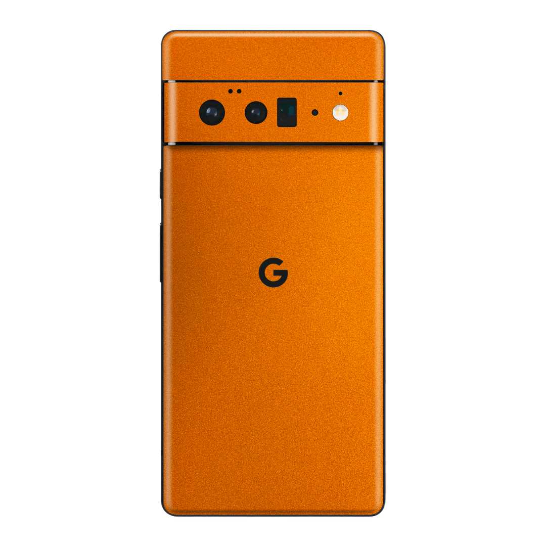 Google Pixel 6 Pro Fiery Orange Tuning Metallic Gloss Finish Skin Wrap Sticker Decal Cover Protector by EasySkinz | EasySkinz.com