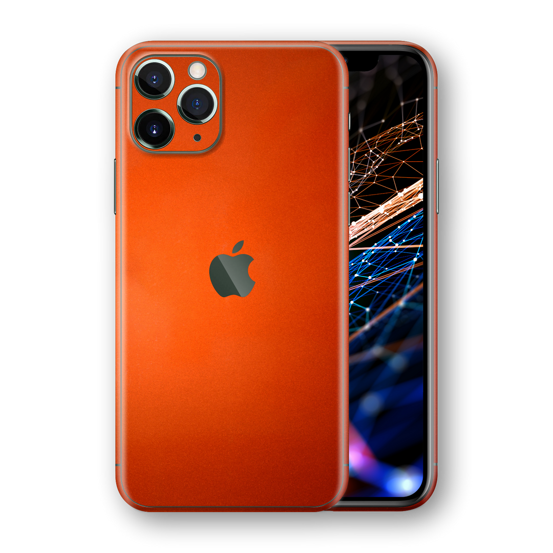 iPhone 11 Pro MAX Fiery Orange Tuning Metallic Skin, Wrap, Decal, Protector, Cover by EasySkinz | EasySkinz.com  Edit alt text