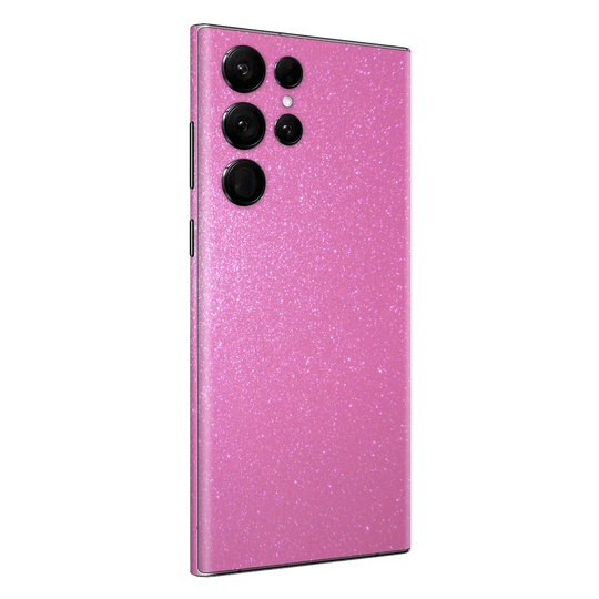 Samsung Galaxy S22 ULTRA Diamond Pink Shimmering Sparkling Glitter Skin Wrap Sticker Decal Cover Protector by EasySkinz | EasySkinz.com